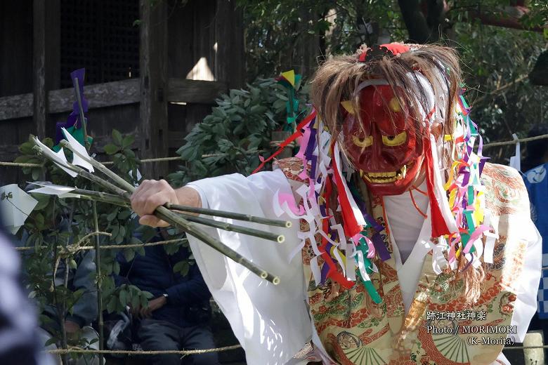 弓舞(跡江春神楽)にて